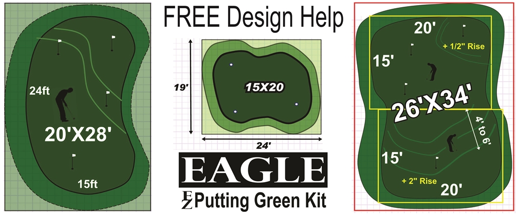 Putting green design kits